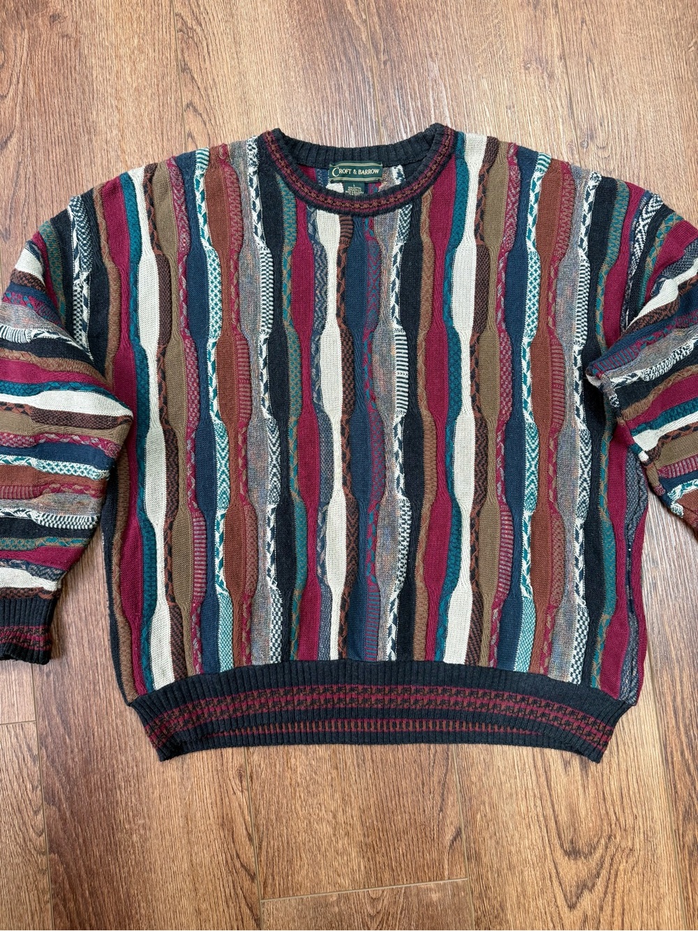 Vintage Croft & Barrow Coogi-style sweater